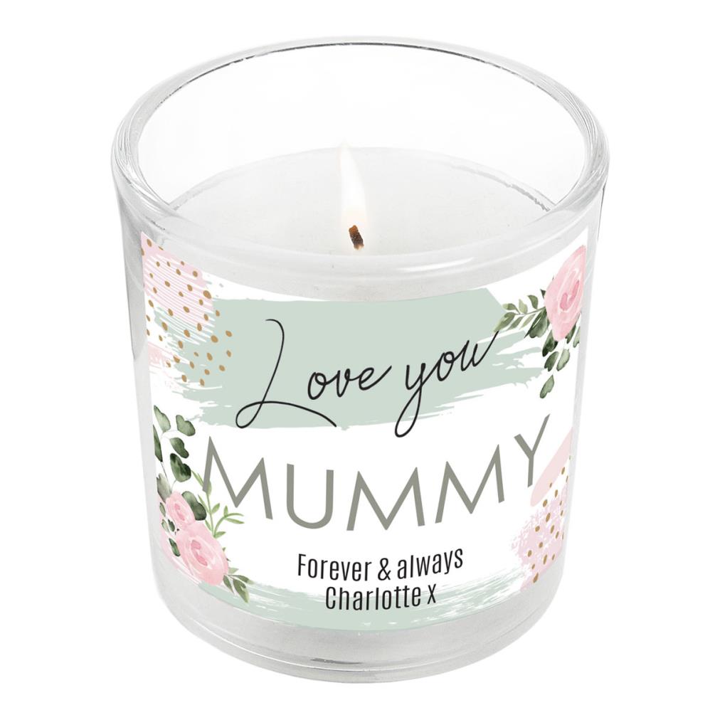 Personalised Abstract Rose Scented Jar Candle £8.99